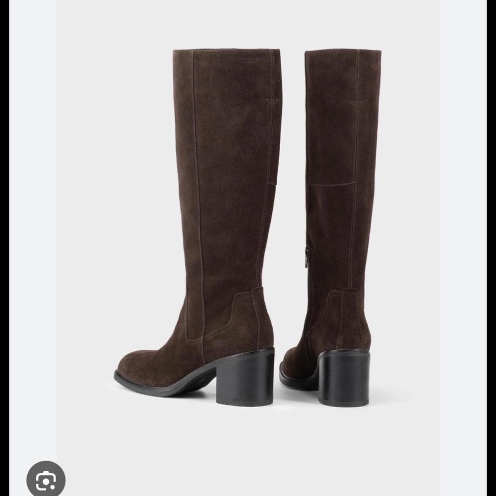 ASOS Women's Tall Suede Block Heel Boots - Brown
